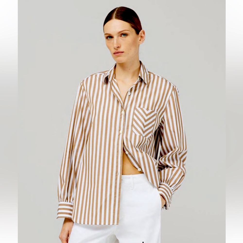 NWT Rag & Bone Maxine Cotton Poplin Button Down Shirt size M